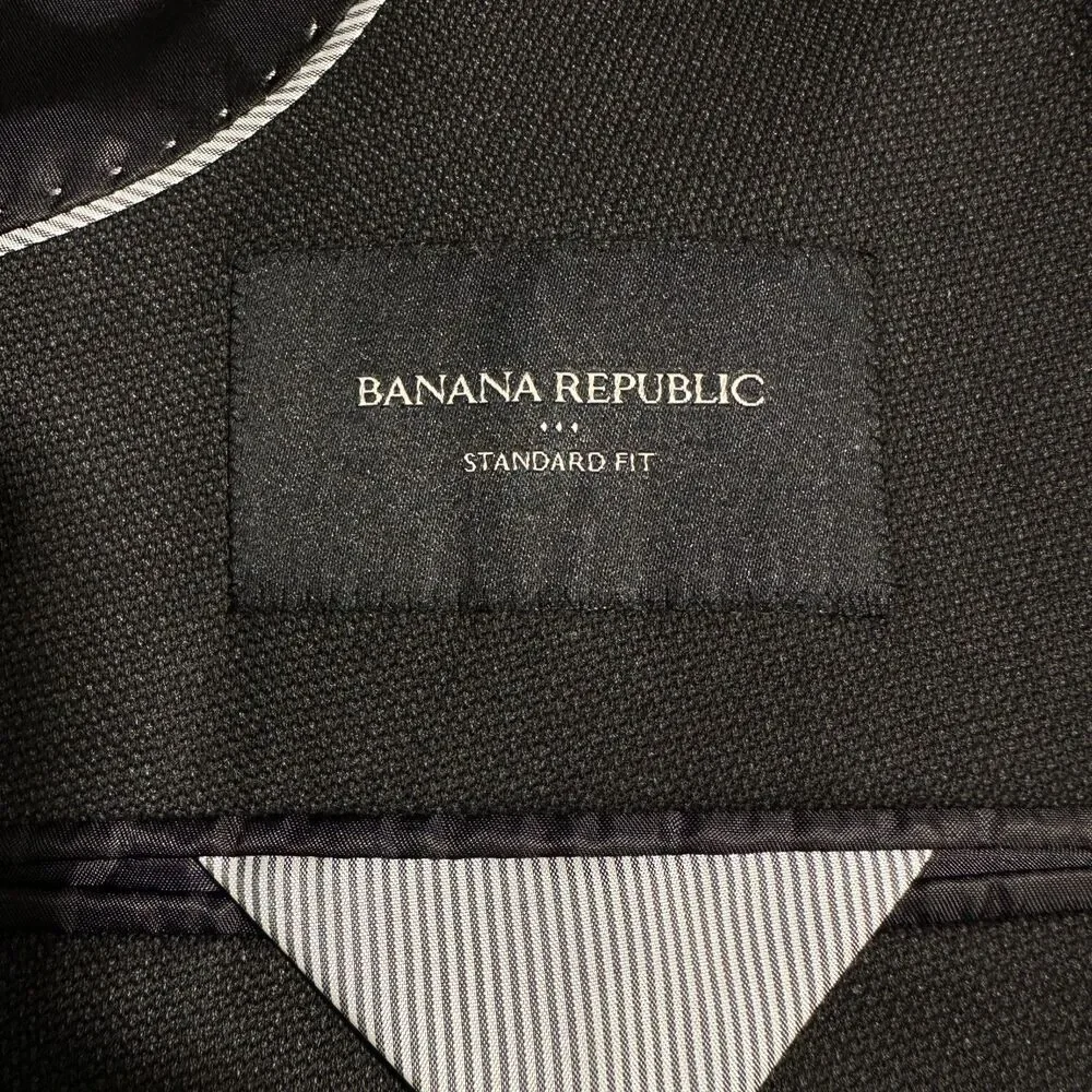 BANANA REPUBLIC Standard fit Mens Blazer Sport Coat Jacket 1-Vent 44R Gray